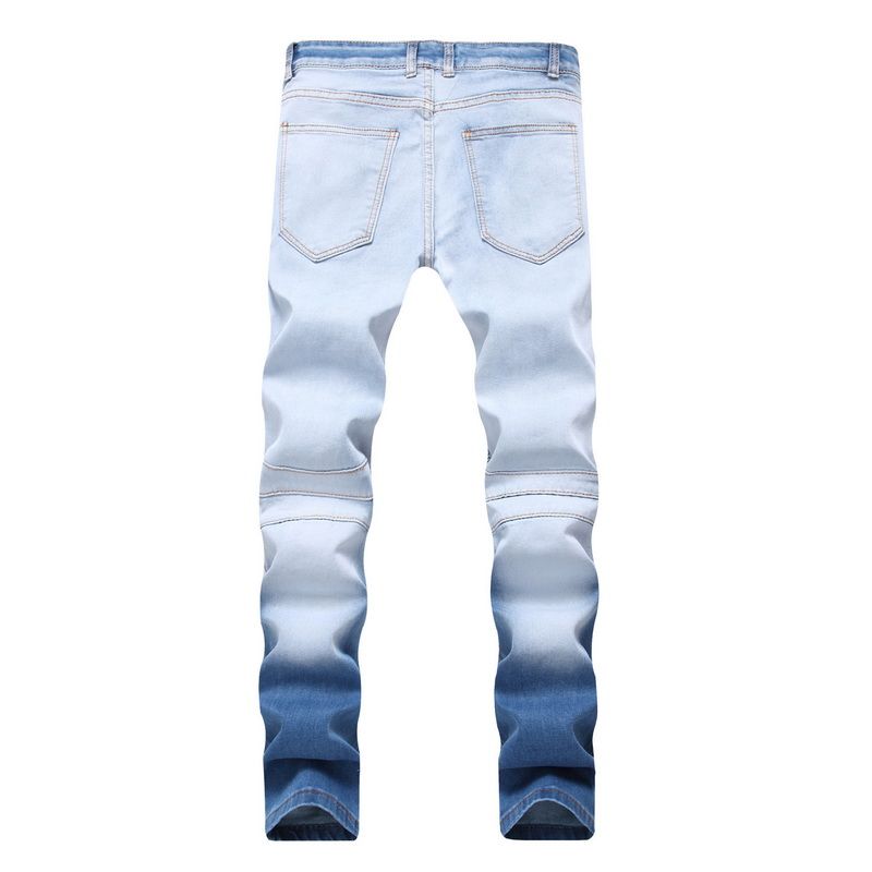 Acquista 2018 Jeans Da Uomo Bicolore Jeans Bianchi Bicolore Con Cerniera A  Righe Blu Scuro High Street Slim Jeans Scoloriti A 31,7 € Dal Gleeshop |  DHgate Italy
