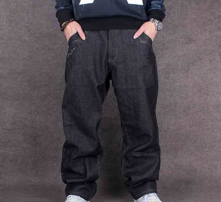 Compra Pantalones Largos De Moda Suelto Casual Más Gordo Pantalones Anchos  De Skateboard Hip Hop Jeans Jeans De Los Hombres Barato | Entrega Rápida Y  Calidad | Es.Dhgate
