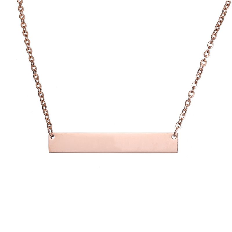 Whole Bar Pendant Necklace Personalized Blank Stainless Steel - Metal Bar Pendant Necklace Whole Bar Pendant Necklace Personalized Blank Stainless Steel - Metal Bar Pendant Necklace
