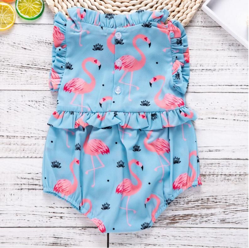 flamingo romper baby