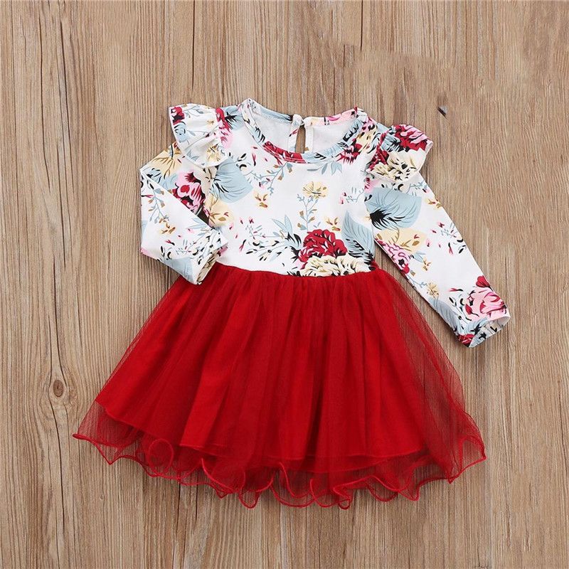 ESHOO Fr/ühling Herbst Kleinkind Kinder Baby M/ädchen Langarm Party Prinzessin Kleider