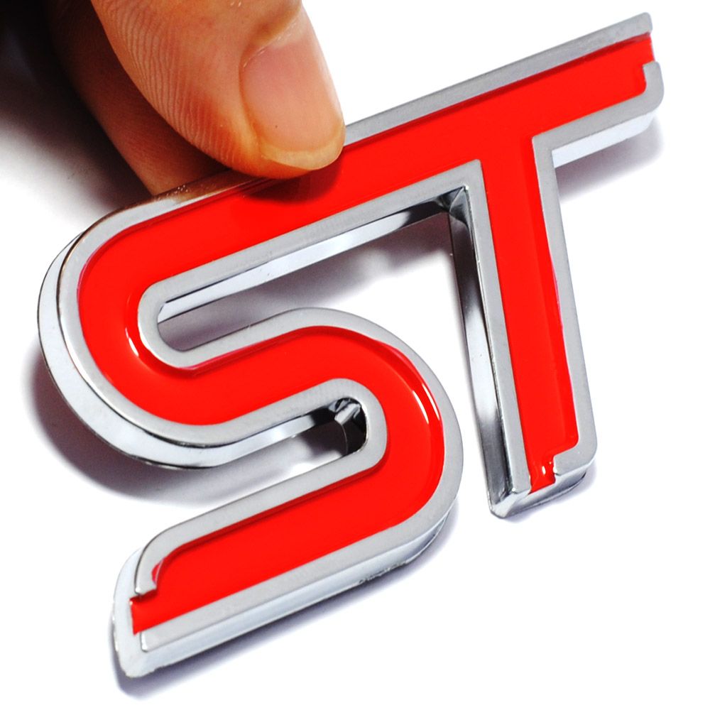 ABS Plastic Emblem ST Sticker Label 3D ST Logo Sticker Sport Style for Ford Focus Fiesta Ecosport Kuga Mondeo Everest Accessory