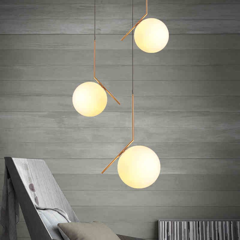 Nordic Globe Round Pendant Light For Living Room Glass Ball Lamp Shade Kitchen Restaurant Hanging E27 Island Lighting Industrial Lights From Albert Ng668 85 13 Dhgate Com - Glass Ball Pendant Light Shade
