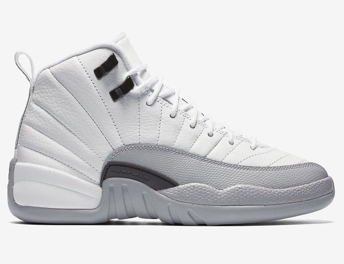 jordan 12 gris con blanco