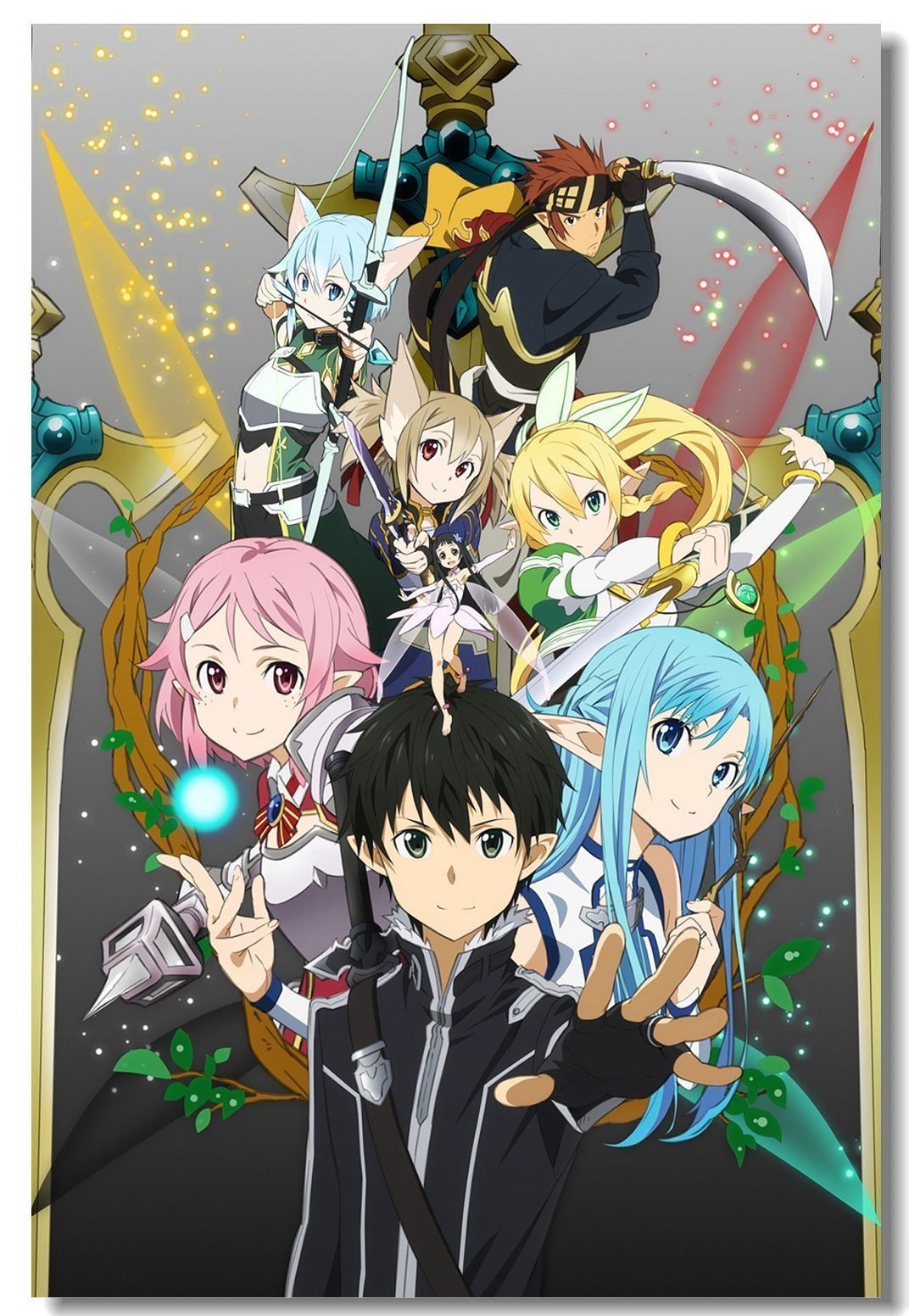 Sword Art Online 1 2 Kazuto Sao Sinon Asuna Boy Art Silk Poster x30 24x36 24x43 From Chuy 10 38 Dhgate Com