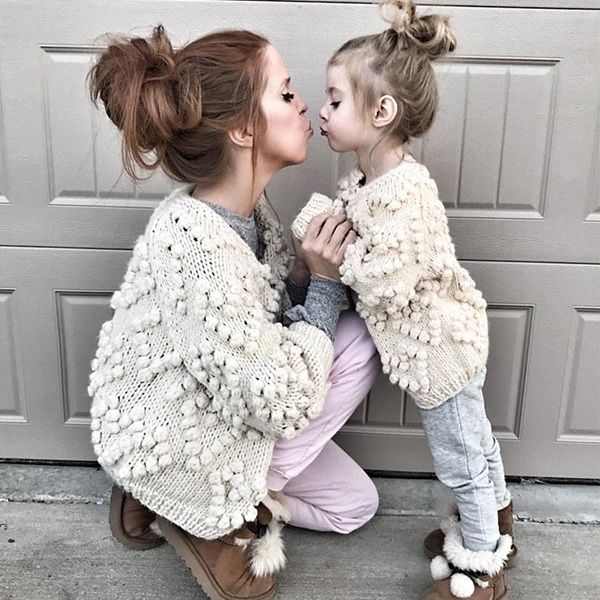 mother daughter matching cardigans