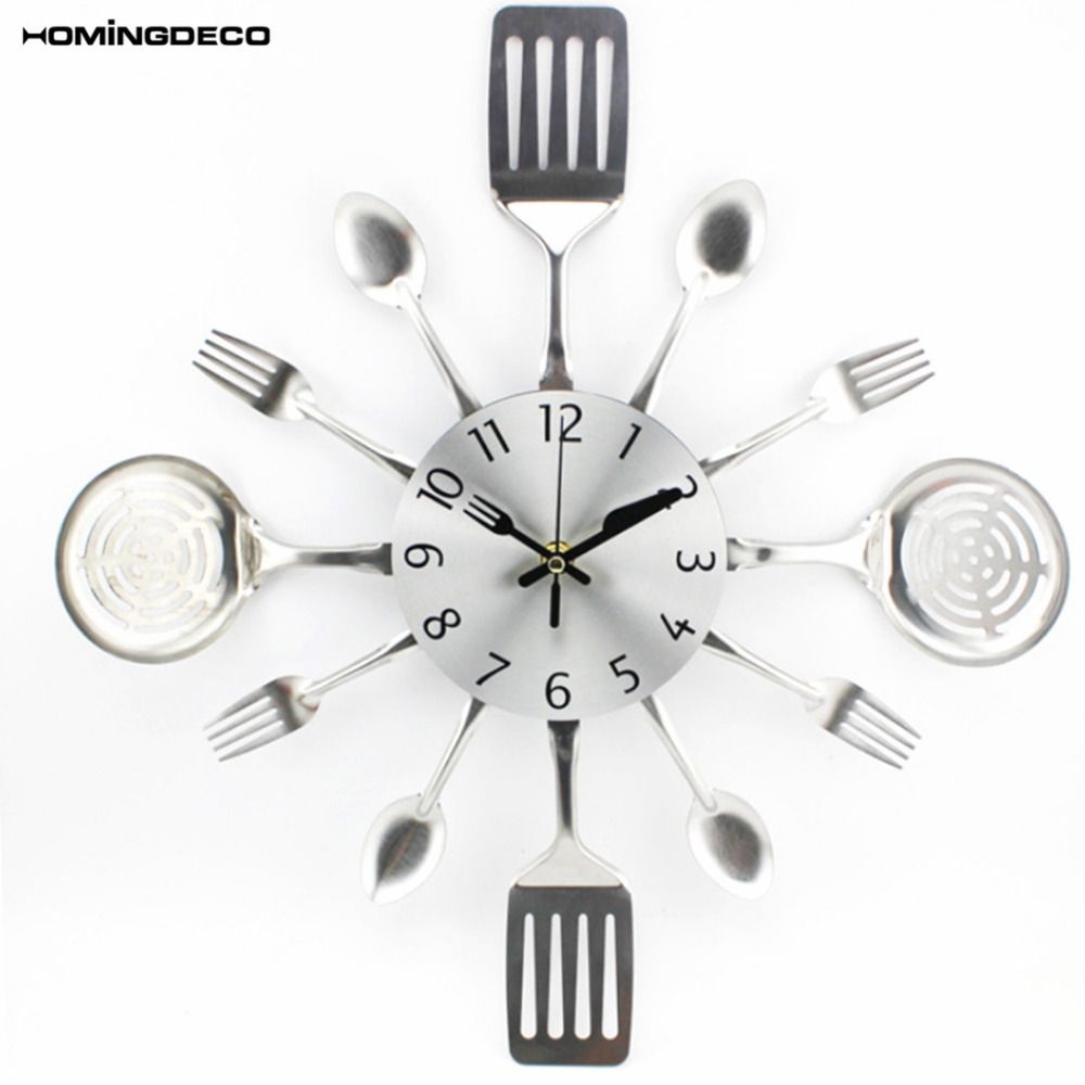 Homingdeco Kitchen Wall Clock 3d Unique Creative Mute Kitchen
