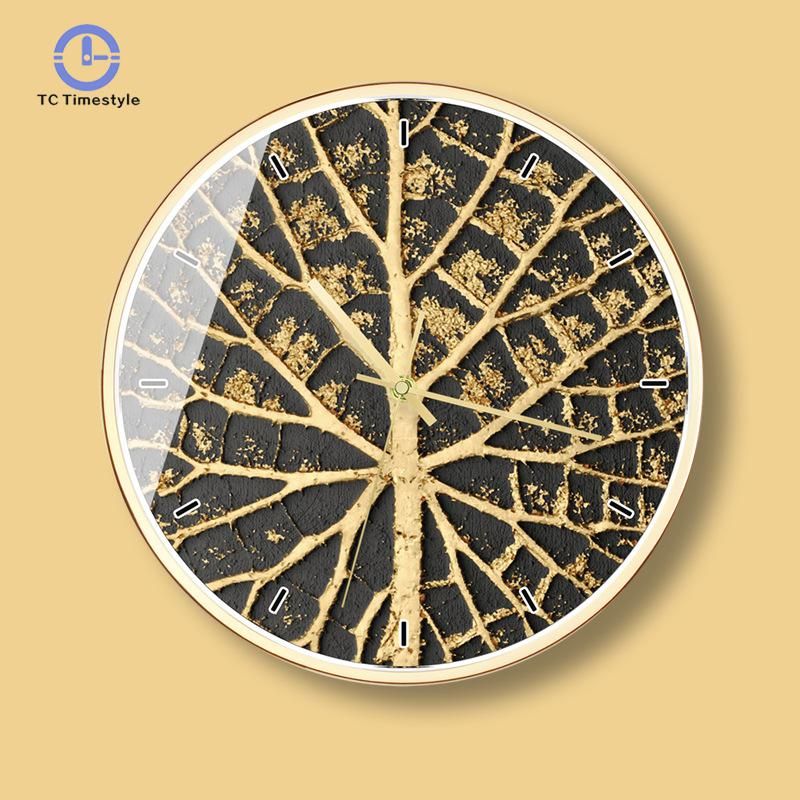 Black Gold Art Wall Clock Light Luxury Minimalist Living Room Home