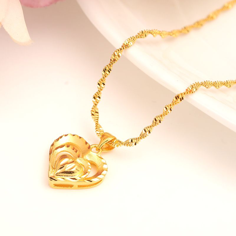 Whole Double Many Heart Pendant Necklaces Romantic Jewelry 24 K Yellow Fine Gold Womens Wedding Gift Girlfriend Wife Gifts Silver Necklace From Abcdefg886 4 92 Dhgate Com - Solid Gold Pendant Necklace Womens Whole Double Many Heart Pendant Necklaces Romantic Jewelry 24 K Yellow Fine Gold Womens Wedding Gift Girlfriend Wife Gifts Silver Necklace From Abcdefg886 4 92 Dhgate Com - Solid Gold Pendant Necklace Womens