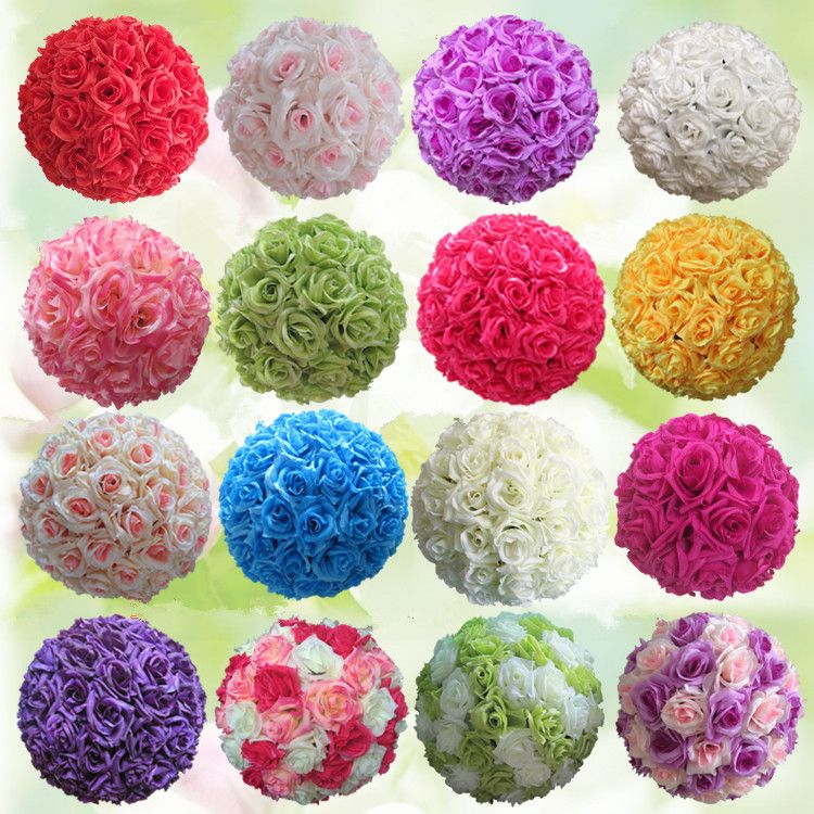 2020 New Design 10inch 25cm Hanging Flower Ball Centerpieces Silk Rose