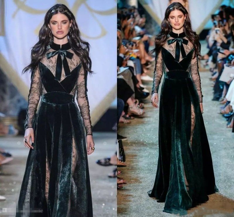 elie saab velvet dress