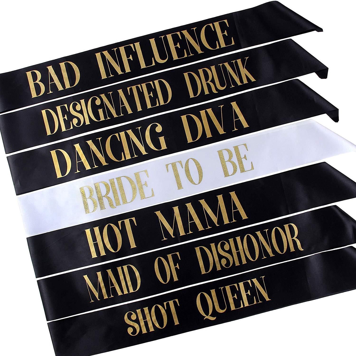 Team Bride Bride Tribe Baby Shower or any occasion Black Sash, Black Print Team Groom Stag Do Personalised Wedding Hen Do Sash Perfect for a Hen Party