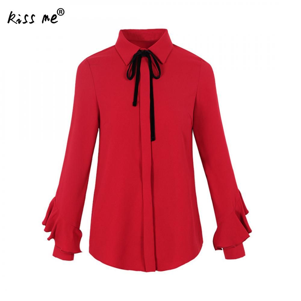 camisa roja de mujer