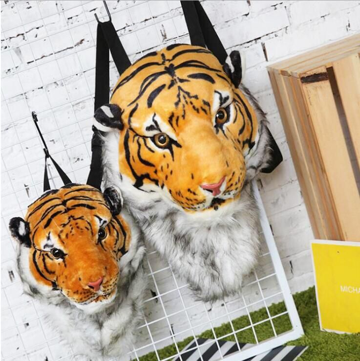white tiger head backpack