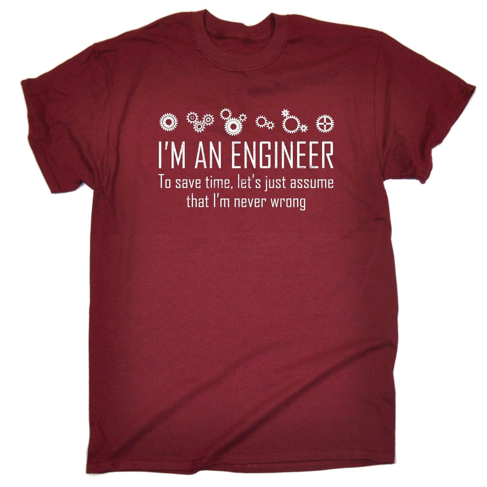 Im an Engineer Never Wrong Unisex Youths Short Sleeve T-Shirt Kids T-Shirt Tops Black