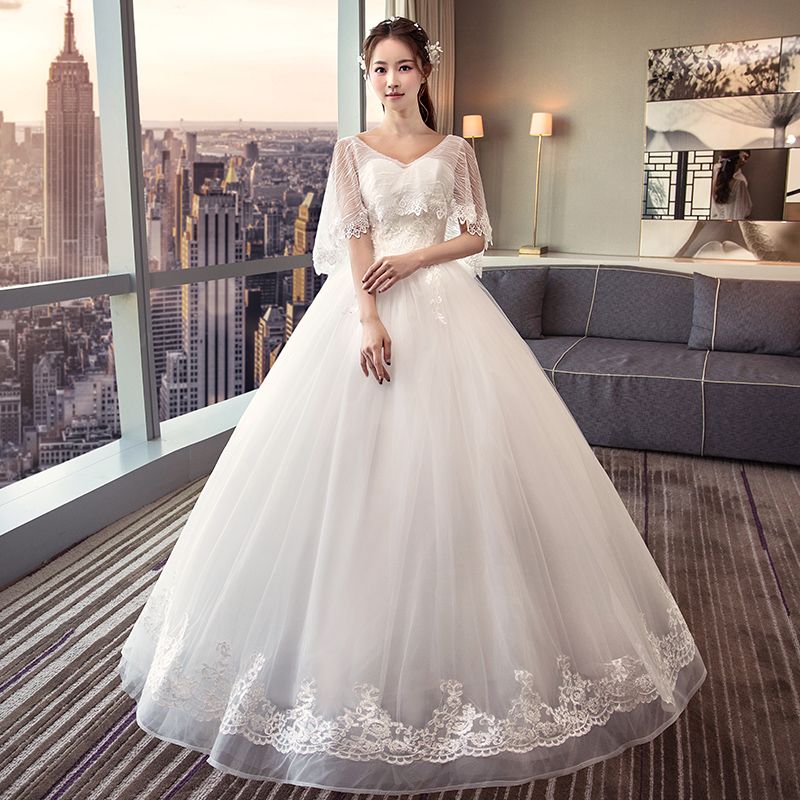 wrap ball gown