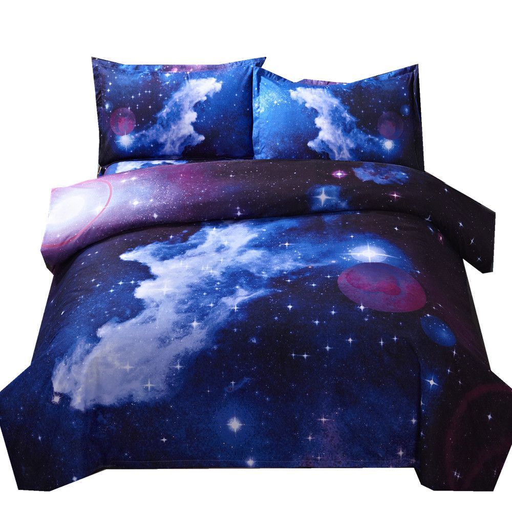 3d Galaxy Duvet Cover Set Single Double Twin Bedding Sets Universe