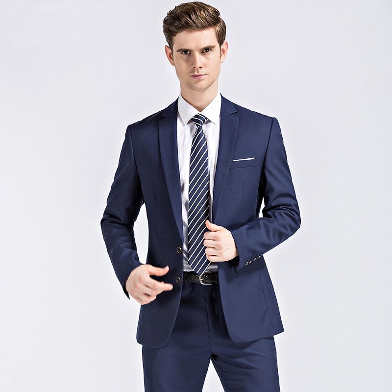 blue formal attire for men