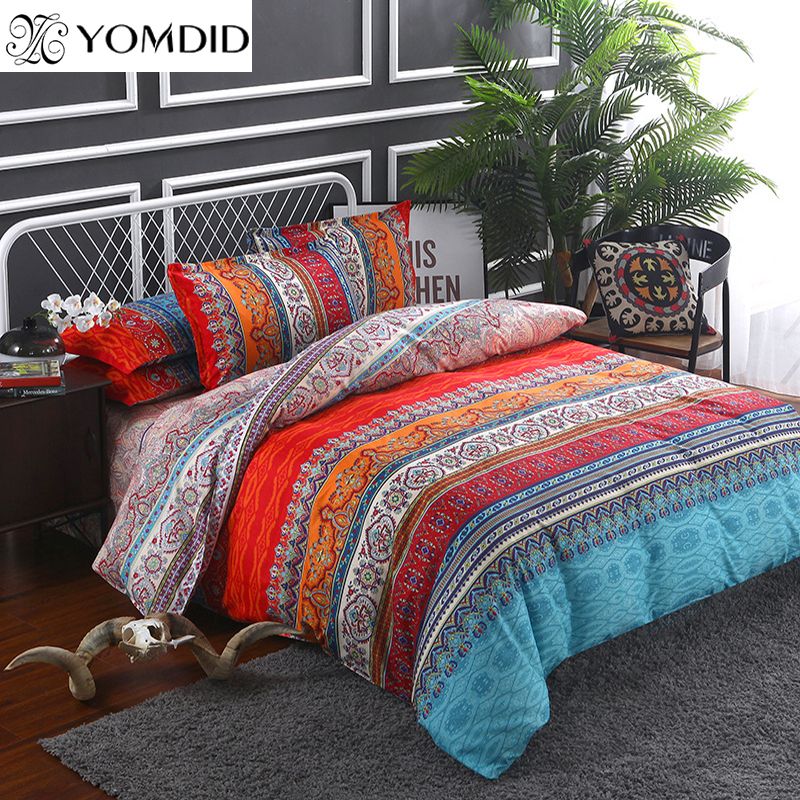 Bohemian Bedding Sets 3 Mandala Duvet Cover Set Flat Sheet