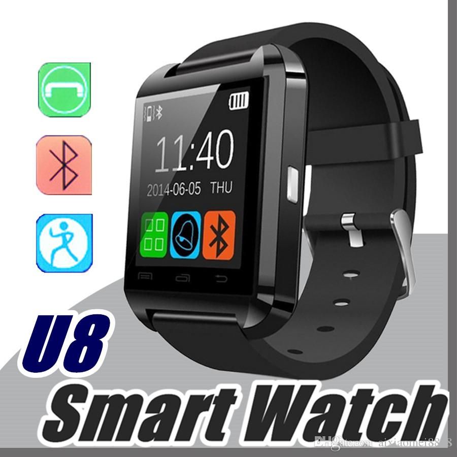 Suministro Al Por Mayor Fábrica Al Por Mayor 10X U8 Barato SmartWatch  Inteligente Reloj U8 Teléfono Bluetooth Del Compañero Para Android IOS  Iphone Samsung LG Sony Con Recordatorio De Llamada A BS