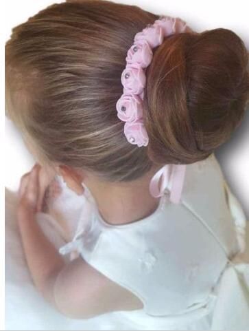 Hot Sale Hair Bun Ring Garland Bridesmaid Flower Girl Roses Rhinestones Accessory Satin Ribbon Hair Tie Pearl Hair Accessories Hair Accessories
