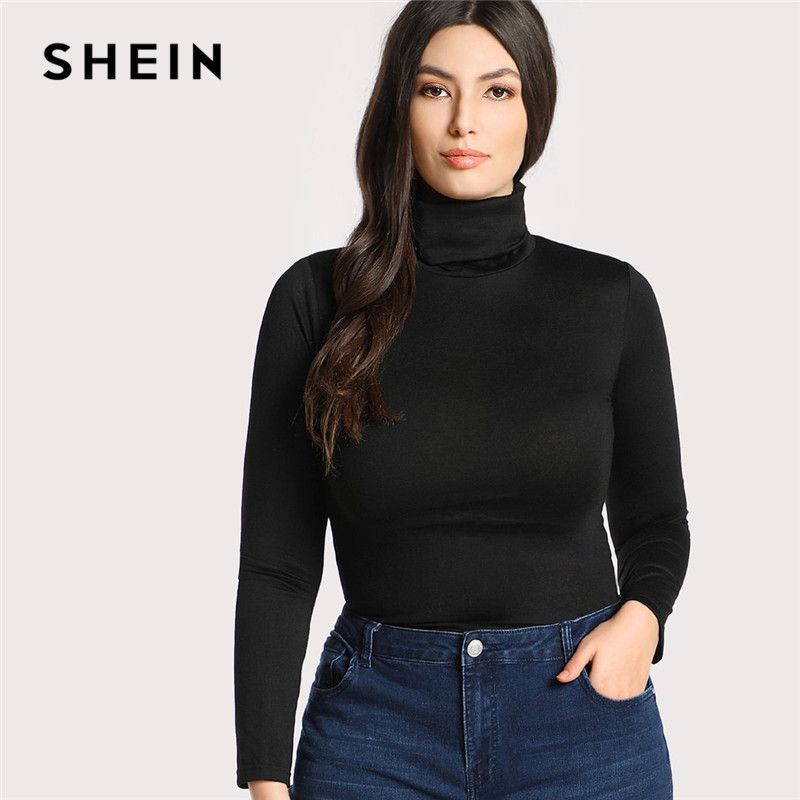 blusa gola alta shein