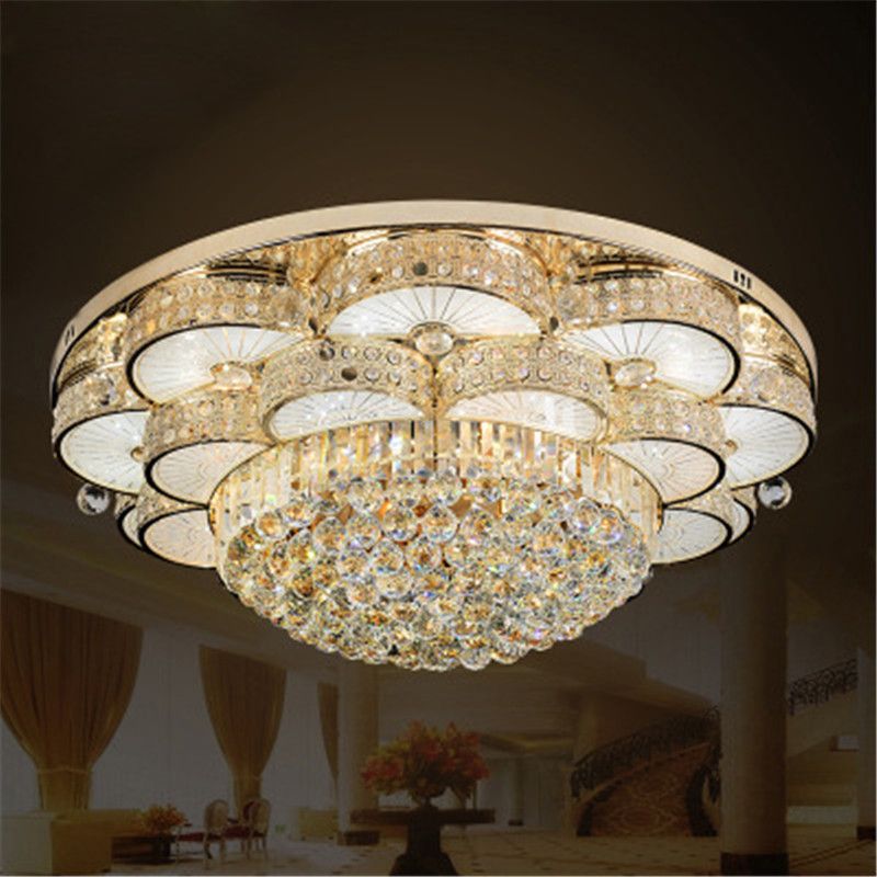 Grosshandel Goldene Led Europaischen Kristall Decke Kreisformige Kristall Lampe Wohnzimmer Villa Atmosphare Schlafzimmer Lampe Esszimmer Lampen Von Cnmall 345 Auf De Dhgate Com Dhgate