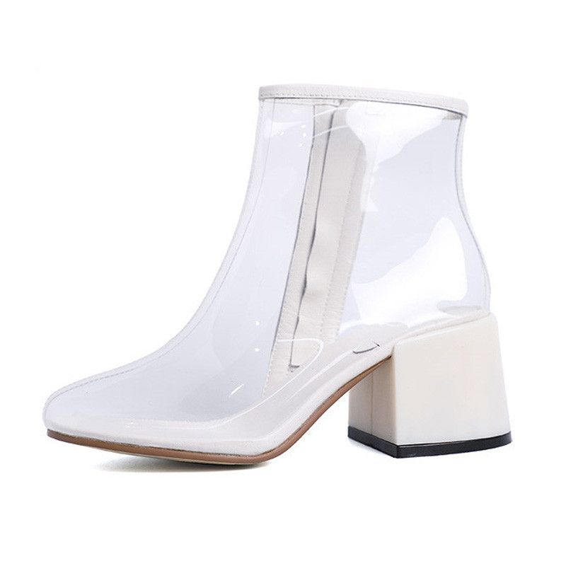 clear womens rain boots