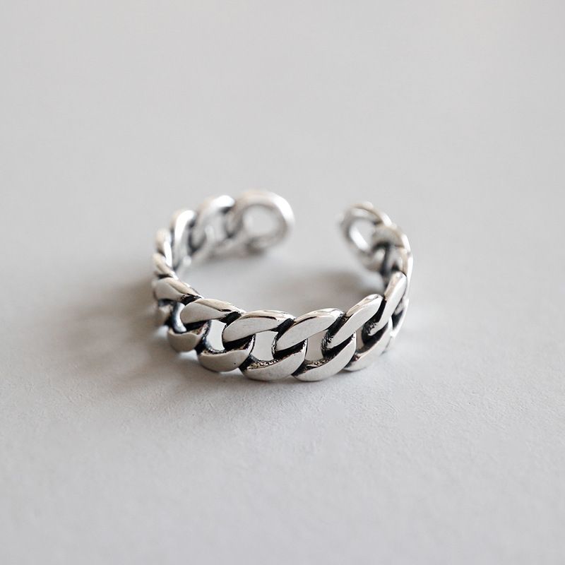 Satin Al Vintage Kadinlar Yuzuk Gumus Basit Asiklar Yuzuk Eski Antika Saf Gumus Zincir Yuzuk Ayarlanabilir Taki Toptan Tl87 13 Tr Dhgate Com