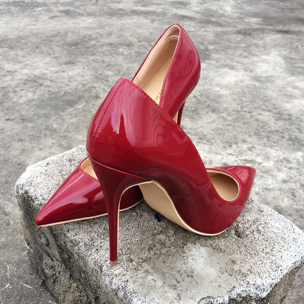 red vintage pumps