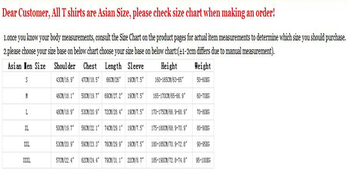 Atc Clothing Size Chart