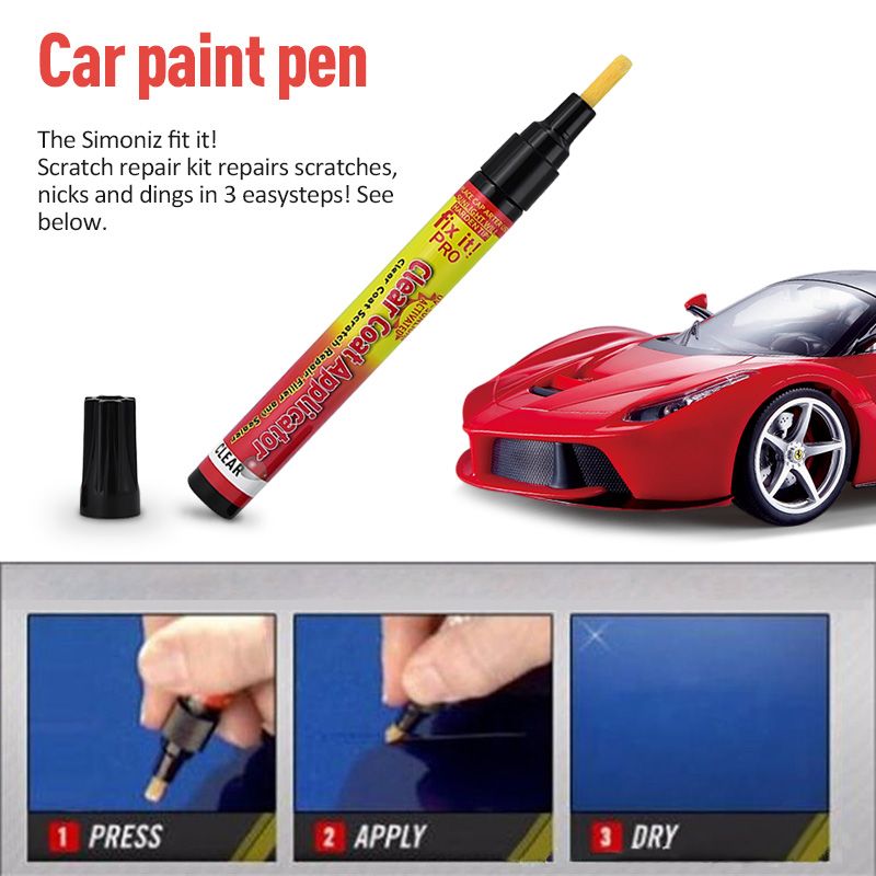 Fix It Pro Clear Car Scratch Repair Pen Simoniz Fix It Pro Clear Car Scratch Repair Painting Pen Clear Coat Applicator Auto Detail Supply Auto