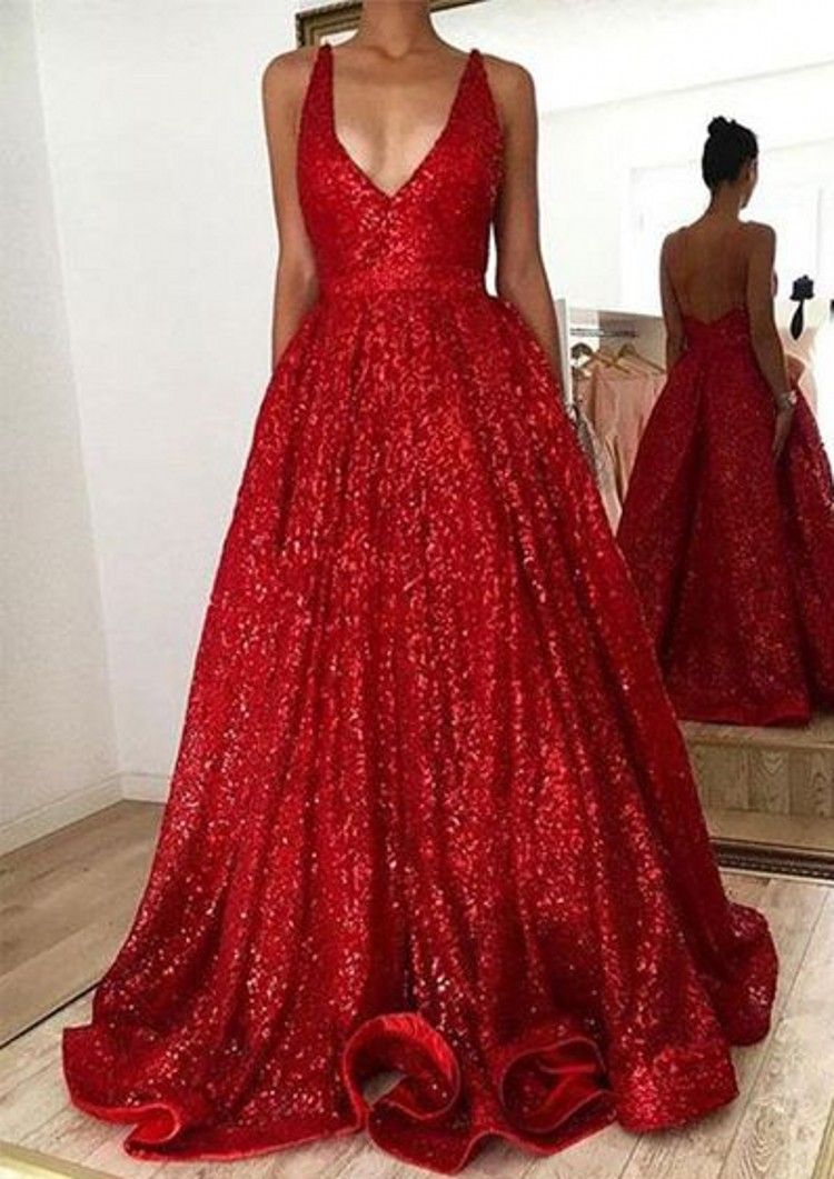 sequence red dress