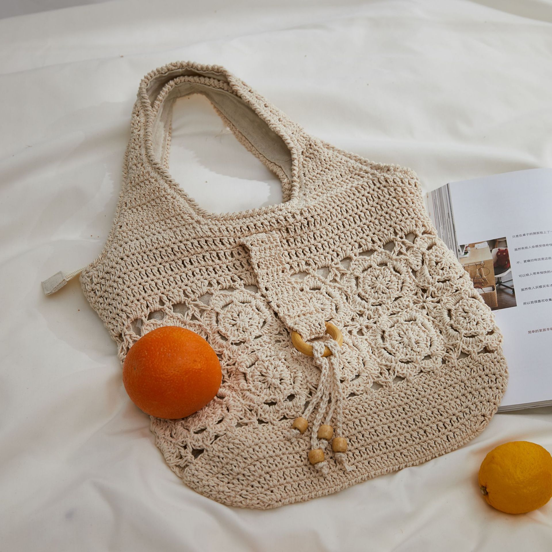 bolsos de paja con flores hechos a mano para mujer bolsos de playa bohemios de verano bolsos de lujo para mujer #Khaki bolsos de paja con flores hechos a mano para mujer bolsos de playa bohemios de verano bolsos de lujo para mujer #Khaki