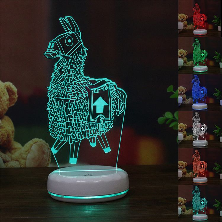 Compre Fortnite Lampada 3d Lampada Fortnite Sinal Led Fortnite Luz 7 Cores Mudanca Toque Mesa De Mesa Presentes Da Arte Da Luz Da Noite 3d T1i842 De - 