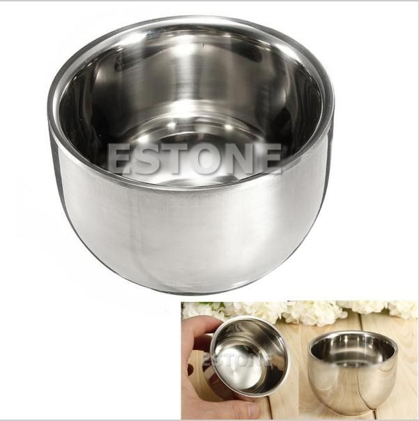 Wholesale New Stainless Steel Metal Shaving Shave Brush Mug Bowl