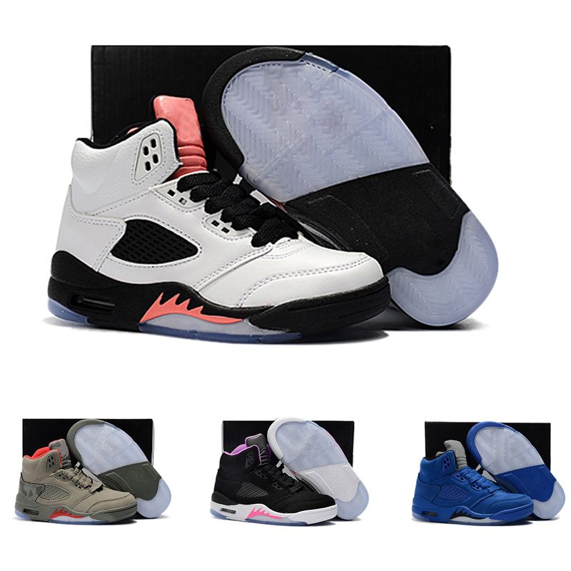 Compra 2018 Nike Air Jordan 5 11 12 Retro Zapatos Para Niños 5 5s V Oro  Cemento Blanco Niños Para Hombre Zapatillas De Baloncesto Para Mujeres OG  Negro Metallic Rojo Azul Zapatillas
