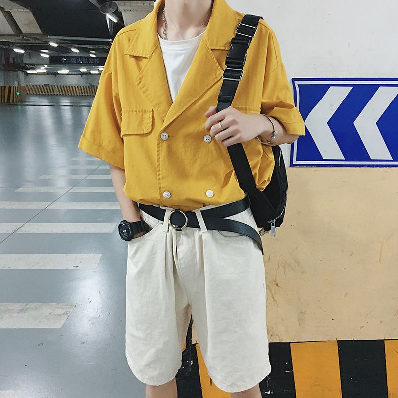 yellow and black outfit men's