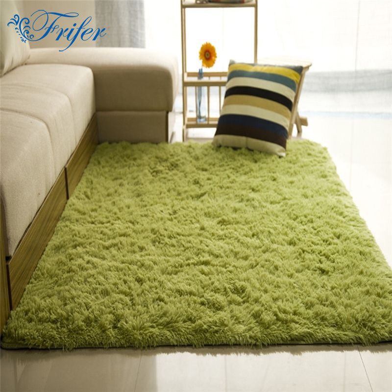 Super Soft Silk Artificial Wool Rug Indoor Modern Shag Area Rug