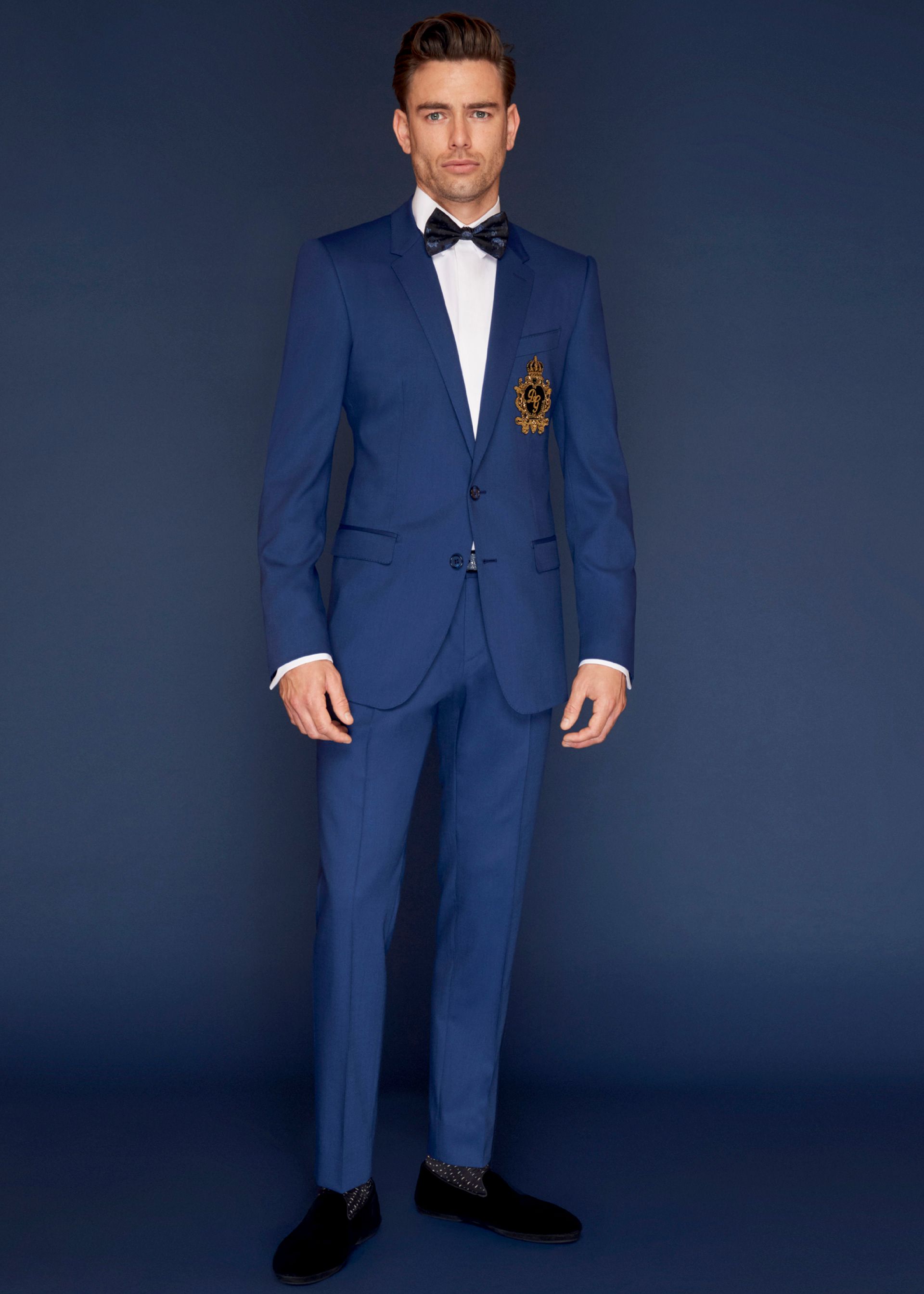 Blue Mens Suits Groom Tuxedos Best Man Wedding Formal Business Suits Custom Made 