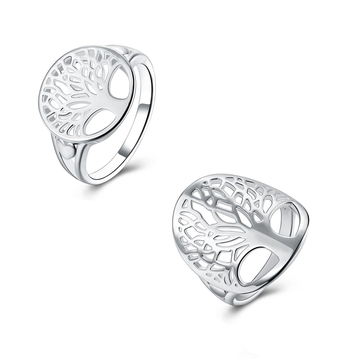 Anillo 100% 925 De Plata Esterlina Anillo De Árbol De La Día Anillo 100% 925 De Plata Esterlina Anillo De Árbol De La Día