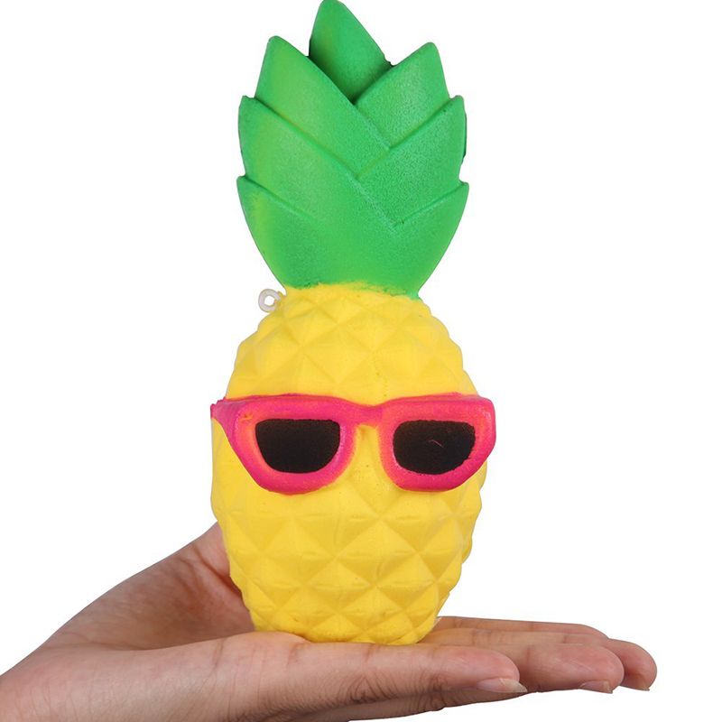 pineapple squishy with sunglasses