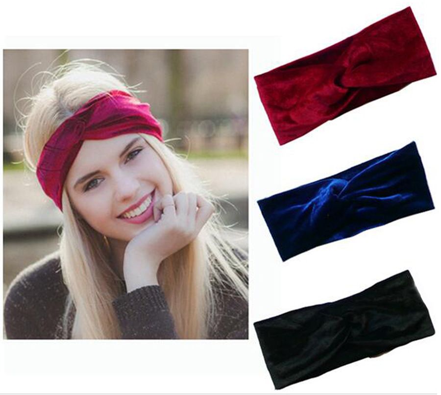 2019 Women Velet Turban Head Wrap Hairband Winter Ear Warmer