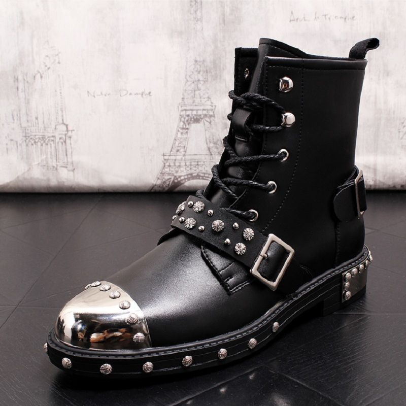mens biker style boots uk