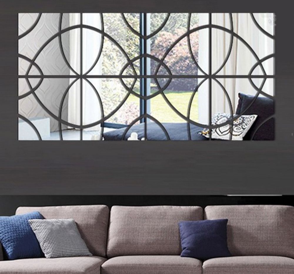 Compre Creativo 1 Unidades 3d Espejo Pegatinas De Pared Mural De