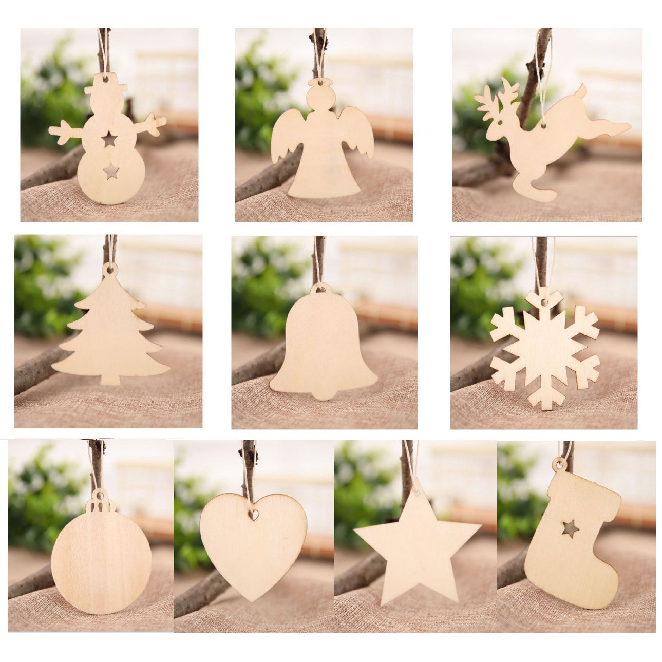 Tags de madeira Bolas De Natal Do Floco De Neve Xmas Árvore Meias Forma Boneco de Tags de madeira Bolas De Natal Do Floco De Neve Xmas Árvore Meias Forma Boneco de