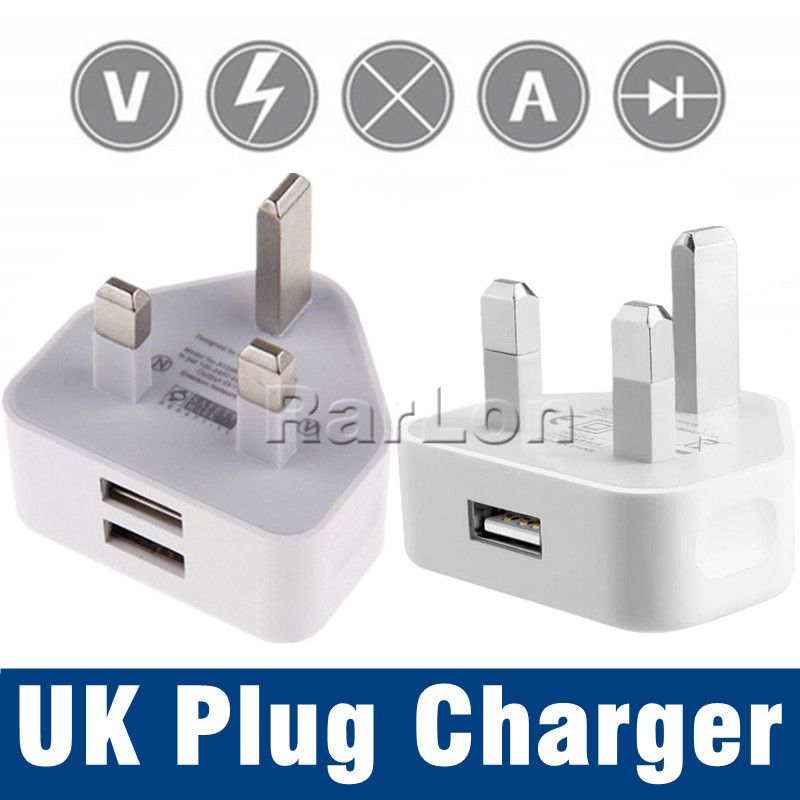 Mains Charger 2 USB Wall Plug Type-C Data Cable Compatible For Android Phones