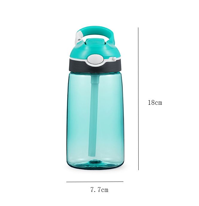Acheter Bouteille Deau Pour Enfants 15 Oz Avec Paille Et Poignée Bpa Sans Bouchon étanche à La Poussière Des Bouteilles De Boisson Pour Bouteille