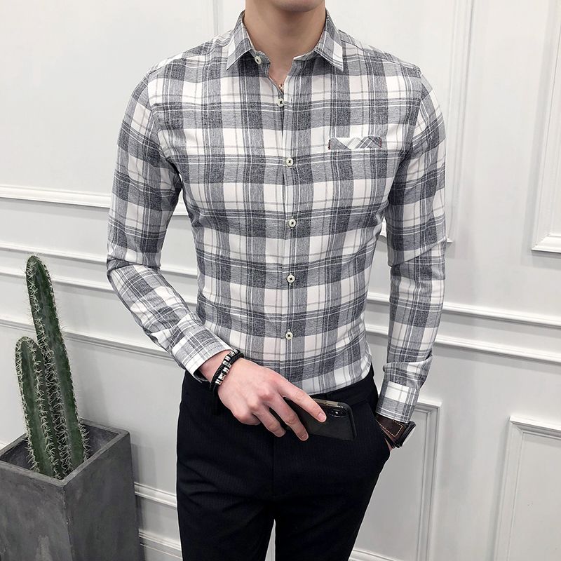 business casual checkered shirt