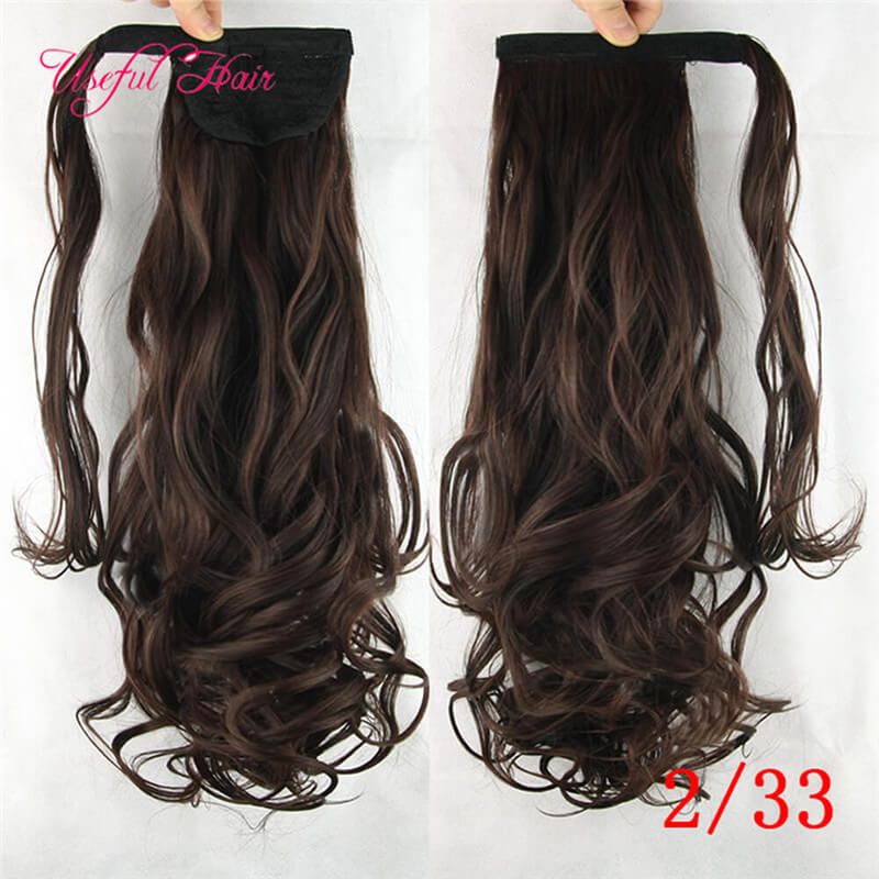 Easy Wear Synthetic Curly Hairpiece Ponytail Hair Extensions Kinky